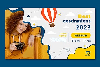 旅行社網(wǎng)絡研討會模板 利用平面設計提升品牌影響力與獲客轉化